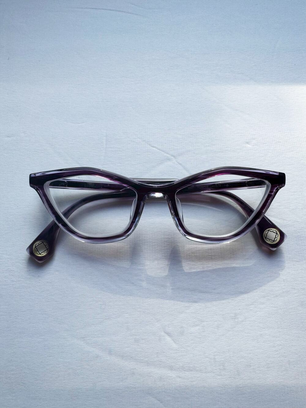 BLAKE KUWAHARA | Purple MAY Frames CatEye EyeGlasses Japan Size 52-18